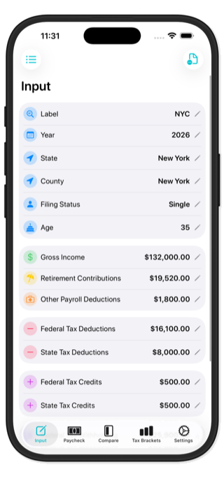 Salary and hourly calculator input