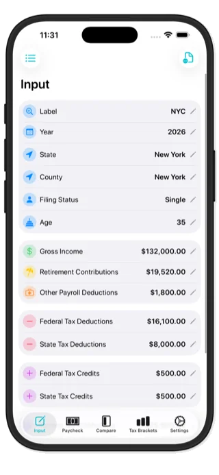 Salary and hourly calculator input